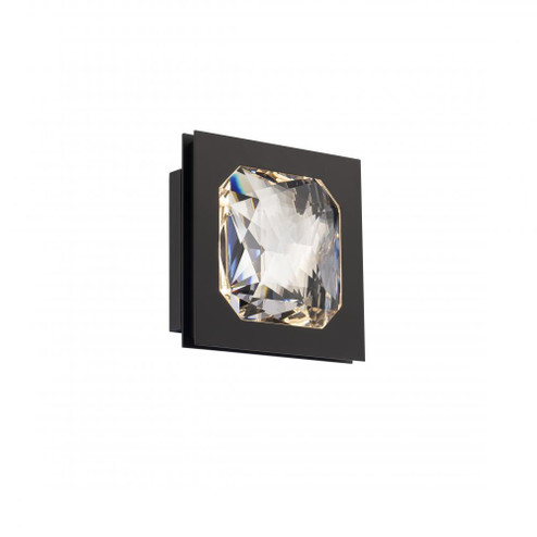 Enchante 10in LED 3000K/3500K/4000K 120V-277V Flush Mount in Black with Clear Optic Crystal (1118061|BFM75210-BK)
