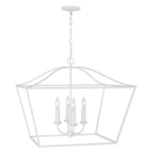 4-Light Foyer Pendant Lantern in Textured White (42|350641XW)