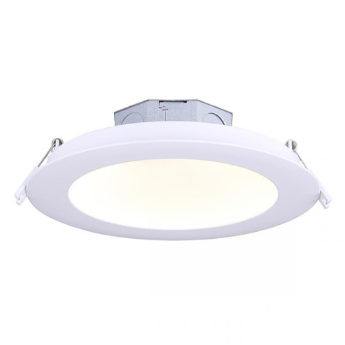 LED Recess Downlight, 6'' White Color Trim, 15W Dimmable, 3000K, 820 Lumen, Recess mounted (801|DL-6-15RR-WH-C)