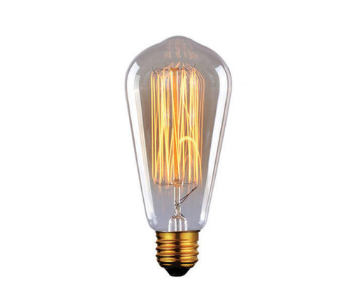 Bulb, Edison Bulbs, 60W E26, Light Yellow Color, ST64 Cone Shape, 2500hours (801|B-ST64-17LG)