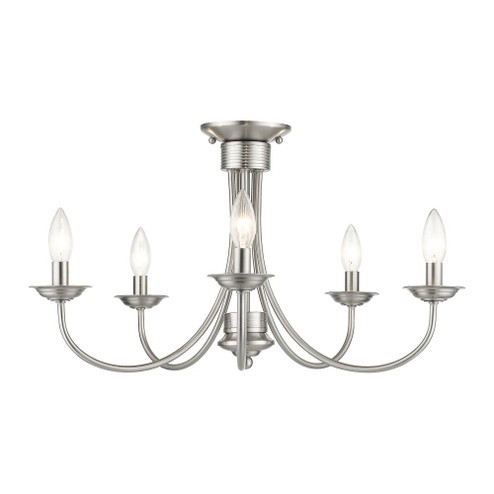 5 Light Brushed Nickel Large Semi-Flush (108|42684-91)