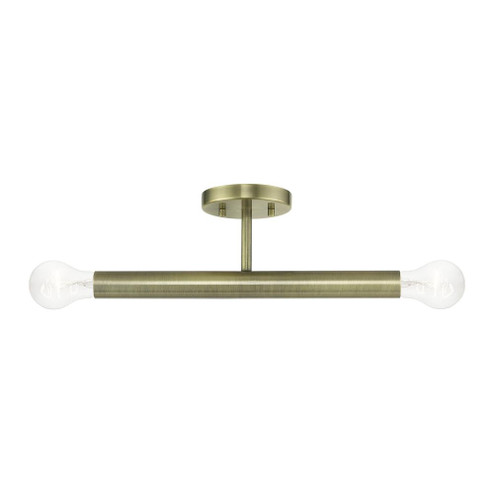 2 Light Antique Brass Semi-Flush (108|51139-01)