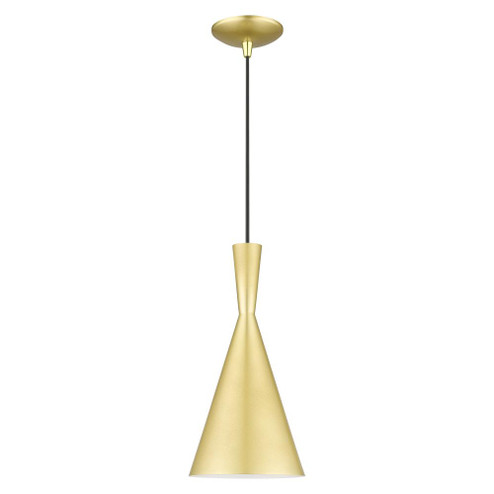 1 Light Soft Gold Pendant with Polished Brass Finish Accents (108|41185-33)