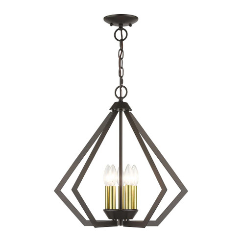 5 Light English Bronze Chandelier with Antique Brass Finish Accents (108|40925-92)