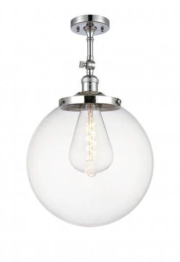 Beacon - 1 Light - 14 inch - Polished Chrome - Adjustable Semi-Flush Mount (3442|201F-PC-G202-14)
