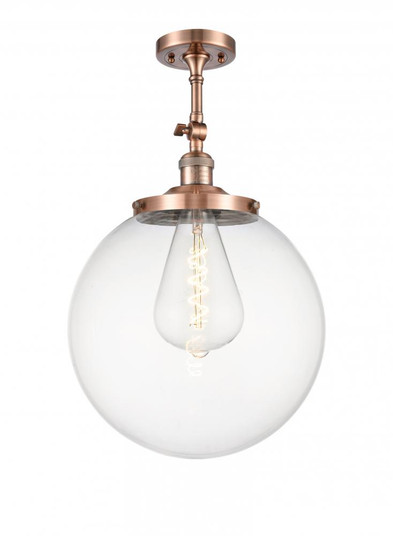 Beacon - 1 Light - 14 inch - Antique Copper - Adjustable Semi-Flush Mount (3442|201F-AC-G202-14)