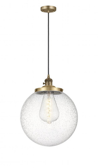 Beacon - 1 Light - 14 inch - Brushed Brass - Cord hung - Mini Pendant (3442|201CSW-BB-G204-14)