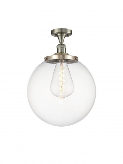 Beacon - 1 Light - 14 inch - Brushed Satin Nickel - Semi-Flush Mount (3442|517-1CH-SN-G202-14)