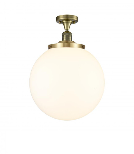Beacon - 1 Light - 14 inch - Antique Brass - Semi-Flush Mount (3442|517-1CH-AB-G201-14)