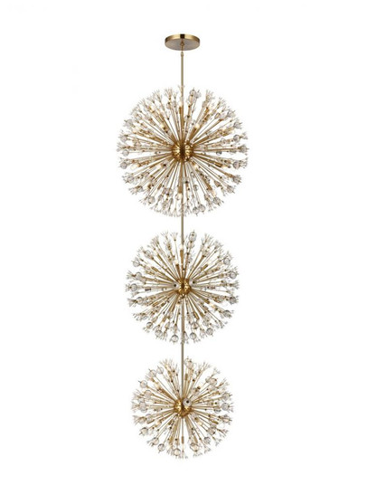 Vera 44 Inch Three Tiers Crystal Starburst Chandelier in Satin Gold (758|2500G44L3SG)