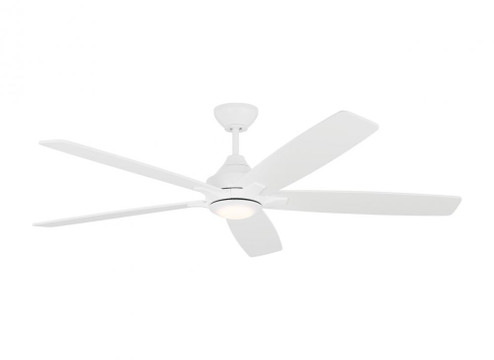 Lowden 60'' Dimmable Indoor/Outdoor Integrated LED White Ceiling Fan with Light Kit (38|5LWDSM60RZWD)
