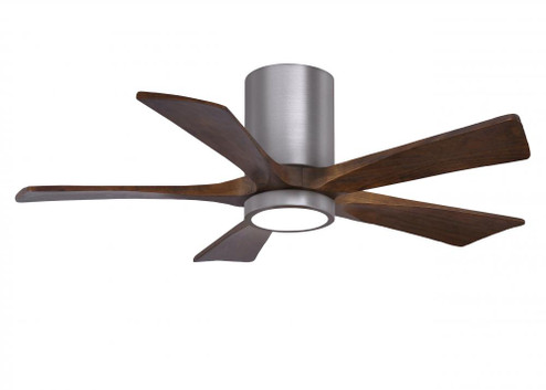 IR5HLK five-blade flush mount paddle fan in Brushed Pewter finish with 42” Solid Walnut blades a (230|IR5HLK-BP-WA-42)