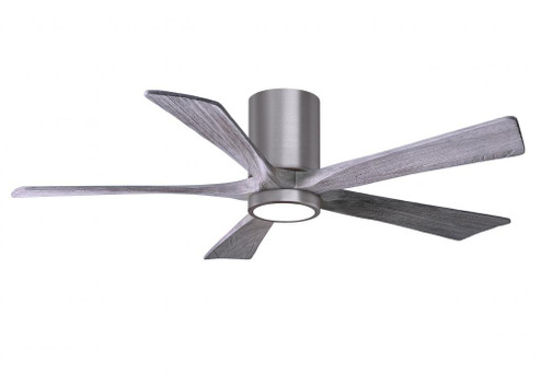 IR5HLK five-blade flush mount paddle fan in Brushed Pewter finish with 52” Barn Wood blades and (230|IR5HLK-BP-BW-52)