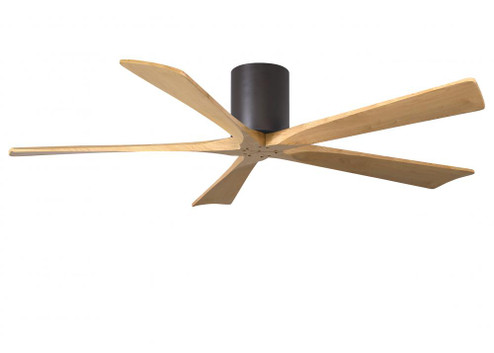 Irene-5H three-blade flush mount paddle fan in Textured Bronze finish with 60” Light Maple tone (230|IR5H-TB-LM-60)