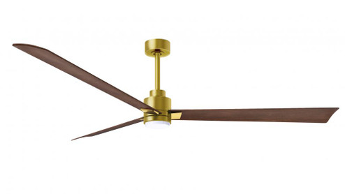 Alessandra 3-blade transitional ceiling fan in brushed brass finish with walnut blades. Optimized (230|AKLK-BRBR-WN-72)