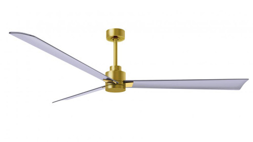 Alessandra 3-blade transitional ceiling fan in a brushed brass finish with brushed nickel blades. (230|AK-BRBR-BN-72)