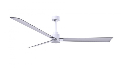 Alessandra 3-blade transitional ceiling fan in matte white finish with brushed nickel blades. Opti (230|AK-MWH-BN-72)