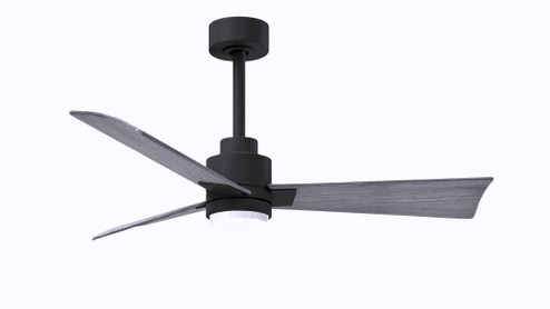 Alessandra 3-blade transitional ceiling fan in matte black finish with barnwood blades. Optimized fo (230|AKLK-BK-BW-42)