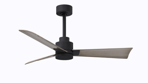 Alessandra 3-blade transitional ceiling fan in matte black finish with gray ash blades. Optimized fo (230|AK-BK-GA-42)