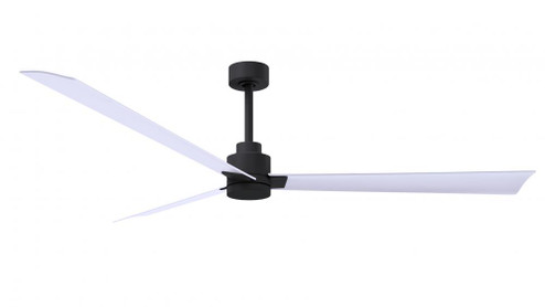 Alessandra 3-blade transitional  ceiling fan in matte black finish with matte white blades. Optimize (230|AK-BK-MWH-72)