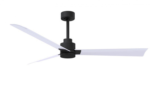 Alessandra 3-blade transitional  ceiling fan in matte black finish with matte white blades. Optimize (230|AK-BK-MWH-56)