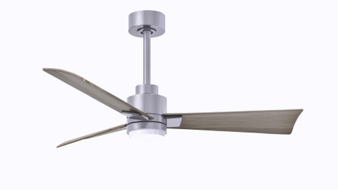 Alessandra 3-blade transitional ceiling fan in brushed nickel finish with gray ash blades. Optimized (230|AKLK-BN-GA-42)