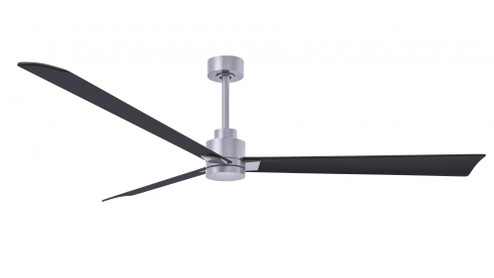 Alessandra 3-blade transitional ceiling fan in brushed nickel finish with matte black blades. Optimi (230|AK-BN-BK-72)