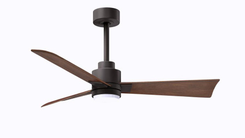 Alessandra 3-blade transitional ceiling fan in textured bronze finish with walnut blades. Optimized (230|AKLK-TB-WN-42)