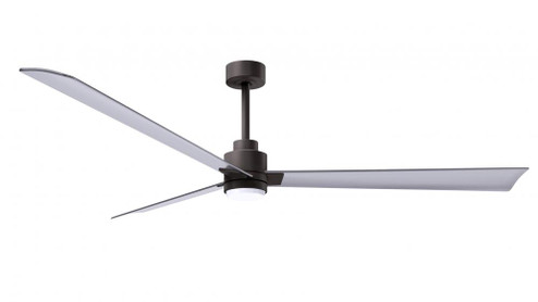 Alessandra 3-blade transitional ceiling fan in textured bronze finish with brushed nickel blades. Op (230|AKLK-TB-BN-72)