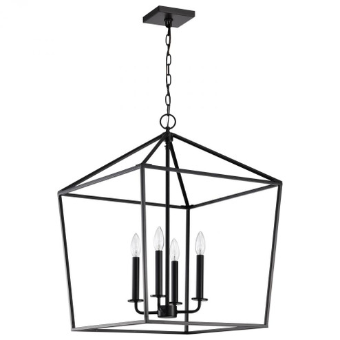 Emma 4 Light Large Pendant; Matte Black Finish (81|60/7942)