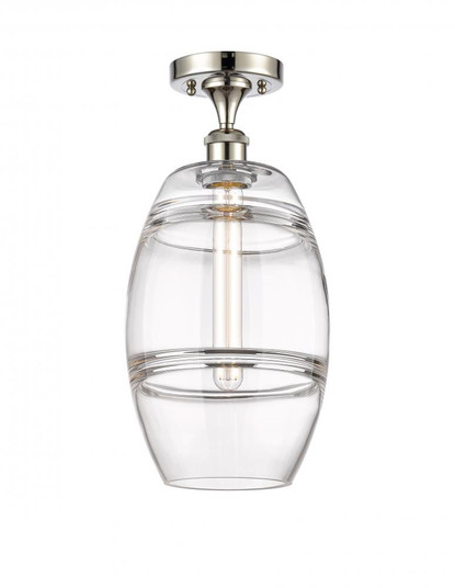 Vaz - 1 Light - 8 inch - Polished Nickel - Semi-Flush Mount (3442|516-1C-PN-G557-8CL)