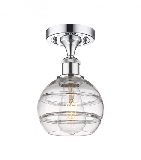 Rochester - 1 Light - 6 inch - Polished Chrome - Semi-Flush Mount (3442|516-1C-PC-G556-6CL)