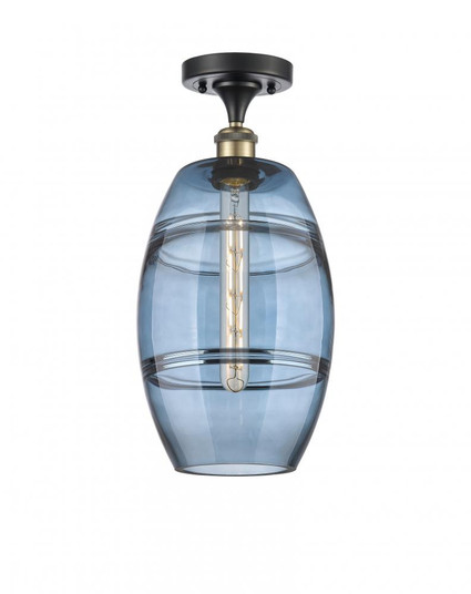 Vaz - 1 Light - 8 inch - Black Antique Brass - Semi-Flush Mount (3442|516-1C-BAB-G557-8BL)