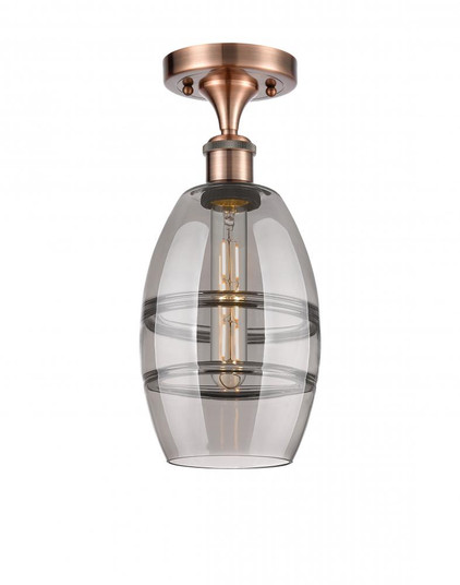 Vaz - 1 Light - 6 inch - Antique Copper - Semi-Flush Mount (3442|516-1C-AC-G557-6SM)