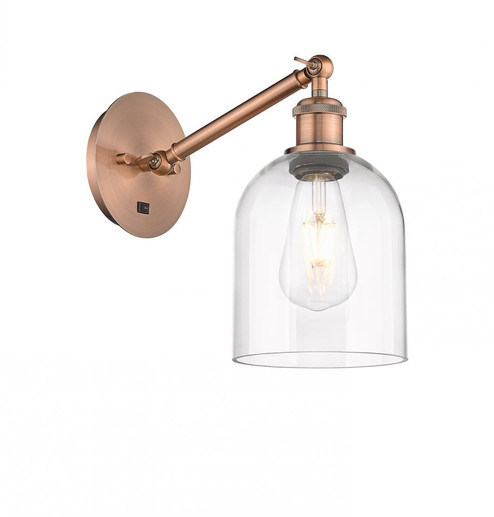 Bella - 1 Light - 6 inch - Antique Copper - Adjustable Sconce (3442|317-1W-AC-G558-6CL)