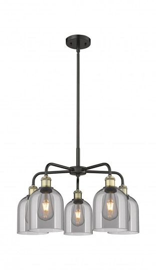 Bella - 5 Light - 24 inch - Black Antique Brass - Chandelier (3442|516-5CR-BAB-G558-6SM)