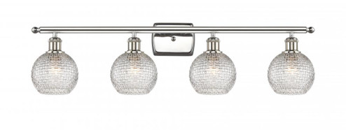 Athens - 4 Light - 36 inch - Polished Nickel - Bath Vanity Light (3442|516-4W-PN-G122C-6CL)