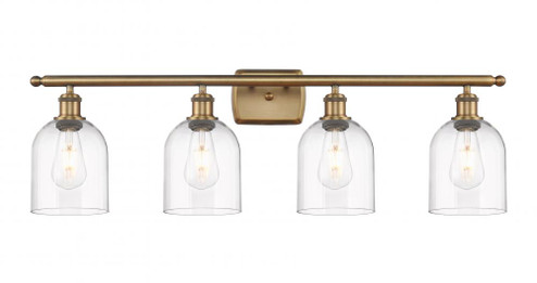 Bella - 4 Light - 36 inch - Brushed Brass - Bath Vanity Light (3442|516-4W-BB-G558-6CL)