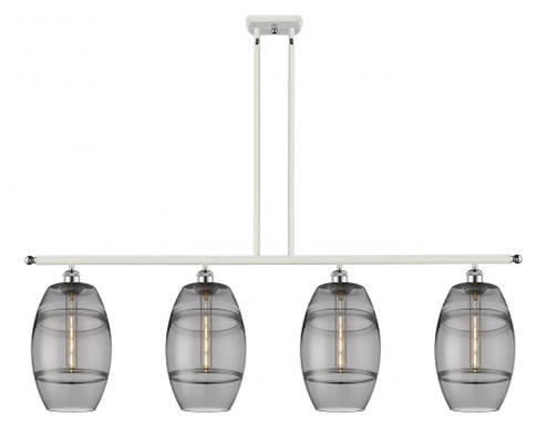 Vaz - 4 Light - 48 inch - White Polished Chrome - Stem hung - Island Light (3442|516-4I-WPC-G557-8SM)