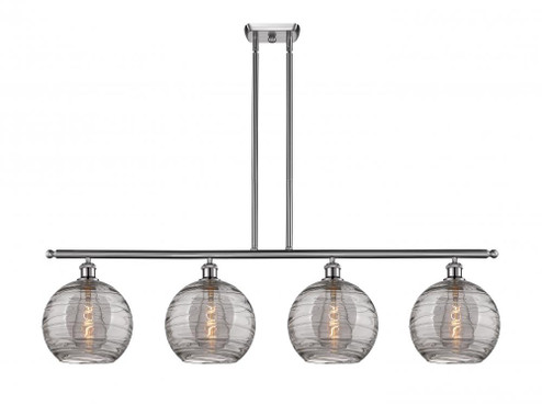 Athens Deco Swirl - 4 Light - 48 inch - Brushed Satin Nickel - Cord hung - Island Light (3442|516-4I-SN-G1213-10SM)