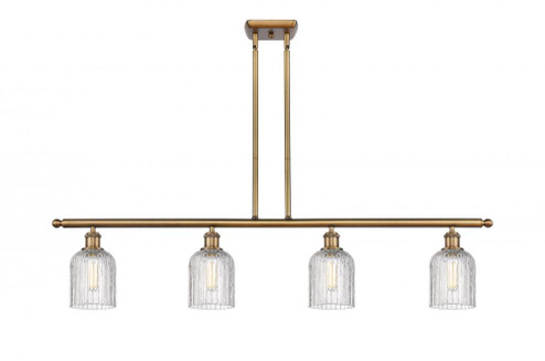 Bridal Veil - 4 Light - 48 inch - Brushed Brass - Cord hung - Island Light (3442|516-4I-BB-G559-5CL)