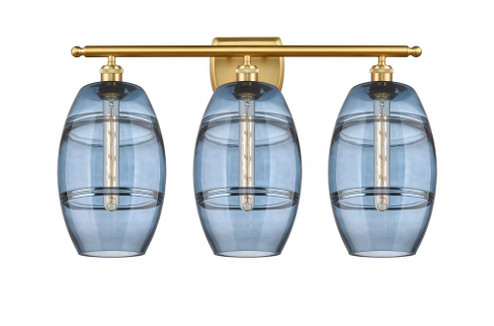 Vaz - 3 Light - 28 inch - Satin Gold - Bath Vanity Light (3442|516-3W-SG-G557-8BL)