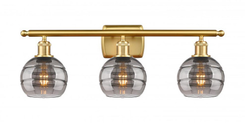 Rochester - 3 Light - 26 inch - Satin Gold - Bath Vanity Light (3442|516-3W-SG-G556-6SM)