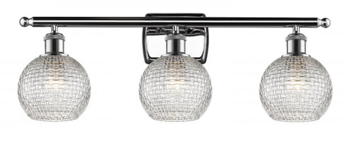 Athens - 3 Light - 26 inch - Polished Chrome - Bath Vanity Light (3442|516-3W-PC-G122C-6CL)