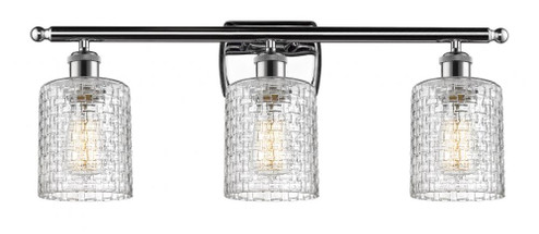 Cobbleskill - 3 Light - 25 inch - Polished Chrome - Bath Vanity Light (3442|516-3W-PC-G112C-5CL)