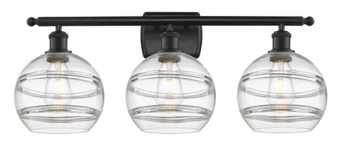 Rochester - 3 Light - 28 inch - Matte Black - Bath Vanity Light (3442|516-3W-BK-G556-8CL)