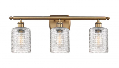 Cobbleskill - 3 Light - 25 inch - Brushed Brass - Bath Vanity Light (3442|516-3W-BB-G112C-5CL)