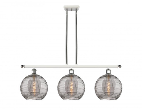 Athens Deco Swirl - 3 Light - 37 inch - White Polished Chrome - Cord hung - Island Light (3442|516-3I-WPC-G1213-10SM)