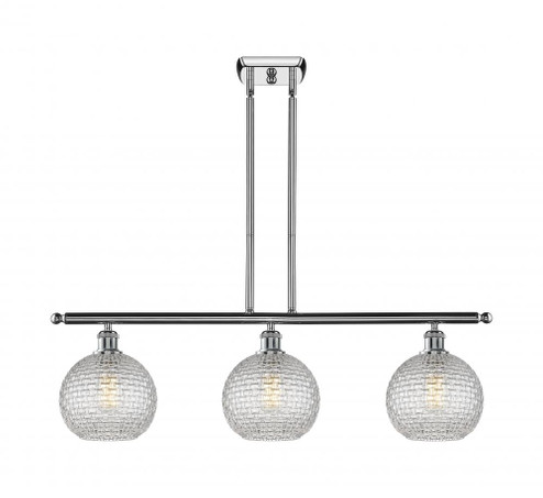 Athens - 3 Light - 36 inch - Polished Chrome - Cord hung - Island Light (3442|516-3I-PC-G122C-8CL)