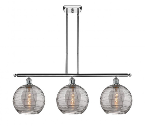 Athens Deco Swirl - 3 Light - 37 inch - Polished Chrome - Cord hung - Island Light (3442|516-3I-PC-G1213-10SM)